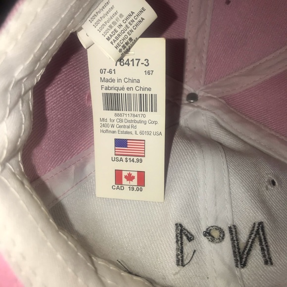 Women’s Pink and White Baseball Cap - Picture 6 of 7